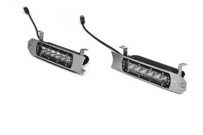 ZROADZ OFF ROAD PRODUCTS - 2017-2019 Ford Super Duty Lariat, King Ranch OEM Grille LED Kit with (2) 6 Inch LED Straight Single Row Slim Light Bars - Part # Z415473-KIT - Image 3