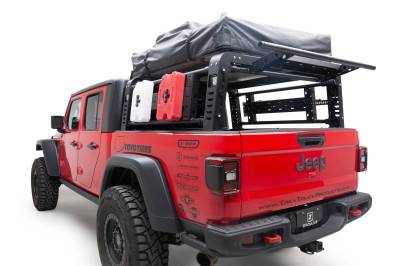 ZROADZ OFF ROAD PRODUCTS - 2019-2022 Jeep Gladiator Access Overland Rack With Three Lifting Side Gates, For use on Factory Trail Rail Cargo Systems - Part # Z834211 - Image 4