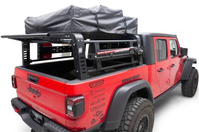 ZROADZ OFF ROAD PRODUCTS - 2019-2022 Jeep Gladiator Access Overland Rack With Three Lifting Side Gates, For use on Factory Trail Rail Cargo Systems - Part # Z834211 - Image 14
