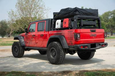 ZROADZ OFF ROAD PRODUCTS - 2019-2022 Jeep Gladiator Access Overland Rack With Three Lifting Side Gates, For use on Factory Trail Rail Cargo Systems - Part # Z834211 - Image 18