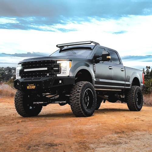 T-REX Grilles - 2017-2019 Super Duty Torch Grille, Black, 1 Pc, Replacement, Chrome Studs with (1) 30 LED, Fits Vehicles with Camera - Part # 6315371 - Image 4