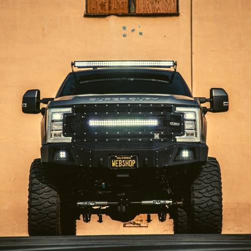 T-REX Grilles - 2017-2019 Super Duty Torch Grille, Black, 1 Pc, Replacement, Chrome Studs with (1) 30 LED, Fits Vehicles with Camera - Part # 6315371 - Image 6