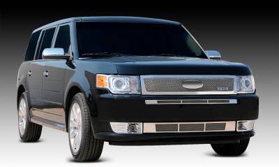 T-REX Grilles - 2009-2012 Ford Flex Upper Class Series Mesh Grille, Polished, 1 Pc, Replacement - Part # 54523 - Image 2