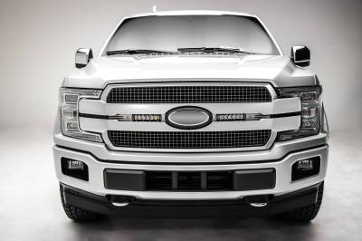 ZROADZ OFF ROAD PRODUCTS - 2018-2020 Ford F-150 Platinum OEM Grille LED Kit with (2) 6 Inch LED Straight Single Row Slim Light Bars - PN# Z415583-KIT - Image 3