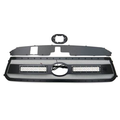 T-REX Grilles - 2018-2021 Tundra Stealth Torch Grille, Black, 1 Pc, Replacement, Black Studs with (2) 12" LEDs, Does Not Fit Vehicles with Camera - Part # 6319661-BR - Image 4