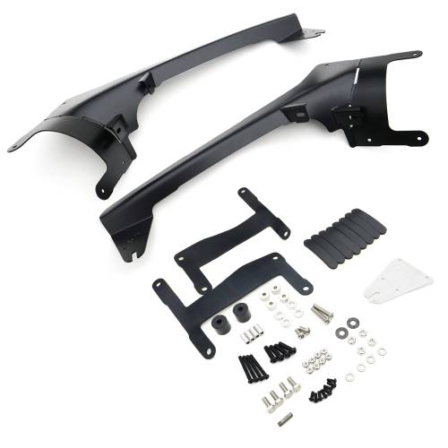 ZROADZ OFF ROAD PRODUCTS - 2018-2024 Jeep JL/2019-2024 Gladiator Front Roof LED Bracket to mount (1) 50 or 52 Inch Staight LED Light Bar and (4) 3 Inch LED Pod Lights - PN #Z374831-BK4 - Image 10