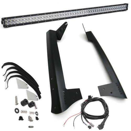 ZROADZ OFF ROAD PRODUCTS - 2007-2018 Jeep JK Front Roof LED Kit with (1) 50 Inch LED Straight Double Row Light Bar - Part # Z374811-KIT-S - Image 12