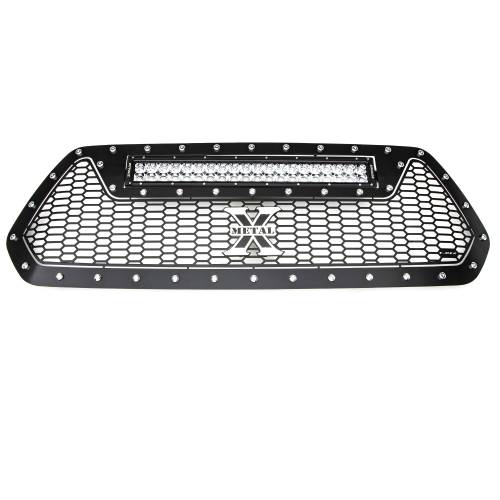 T-REX Grilles - 2016-2017 Tacoma Laser Torch Grille, Black, 1 Pc, Insert, Chrome Studs with (1) 20" LED - Part # 7319411 - Image 2