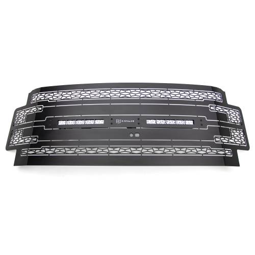 T-REX Grilles - 2017-2019 Super Duty ZROADZ Grille, Black, 1 Pc, Replacement with (2) 10" LEDs, Fits Vehicles with Camera - Part # Z315371 - Image 3