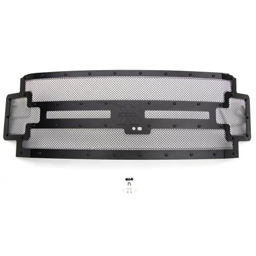 T-REX Grilles - 2017-2019 Super Duty Stealth X-Metal Grille, Black, 1 Pc, Replacement, Black Studs, Fits Vehicles with Camera - Part # 6715371-BR - Image 3