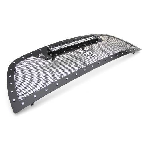 T-REX Grilles - 2010-2012 Ram 2500, 3500 Torch Grille, Black, 1 Pc, Replacement, Chrome Studs with (1) 20" LED - Part # 6314531 - Image 7