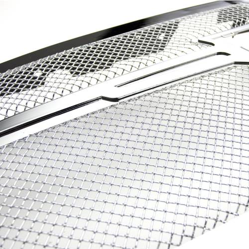 T-REX Grilles - 2015-2020 Escalade Upper Class Series Mesh Grille, Chrome with Chrome Center Trim Piece, 1 Pc, Replacement, Fits Vehicles with Camera - Part # 56191 - Image 8