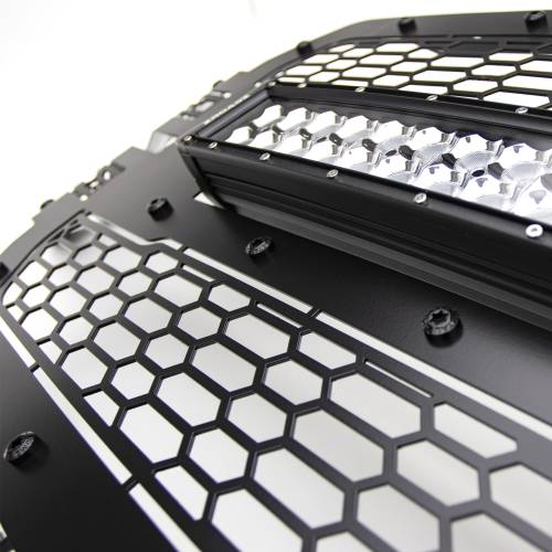 T-REX Grilles - 2018-2020 F-150 Stealth Laser Torch Grille, Black, 1 Pc, Replacement, Black Studs with 30 Inch LED, Does Not Fit Vehicles with Camera - Part # 7315711-BR - Image 7