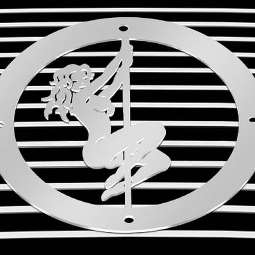 T-REX Grilles - Stripper Logo, Polished, Stainless Steel, 1 Pc, Bolt-On - PN #L1014 - Image 2