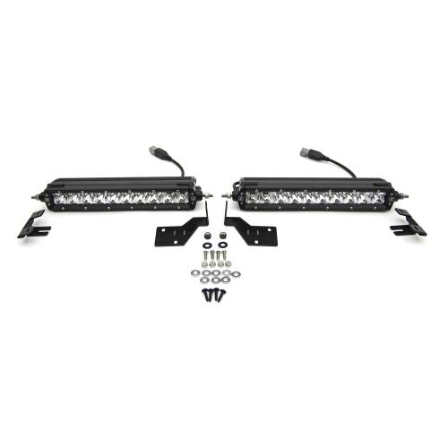 ZROADZ OFF ROAD PRODUCTS - 2017-2019 Ford Super Duty Platinum OEM Grille LED Kit with (2) 10 Inch LED Single Row Slim Light Bar - Part # Z415371-KIT - Image 5