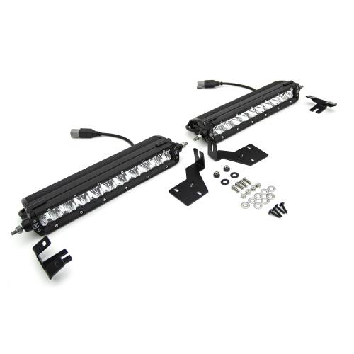 ZROADZ OFF ROAD PRODUCTS - 2017-2019 Ford Super Duty Platinum OEM Grille LED Kit with (2) 10 Inch LED Single Row Slim Light Bar - PN #Z415371-KIT - Image 6
