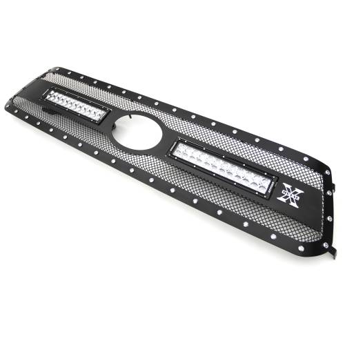 T-REX Grilles - 2018-2021 Tundra Torch Grille, Black, 1 Pc, Replacement, Chrome Studs with (2) 12" LEDs, Does Not Fit Vehicles with Camera - Part # 6319661 - Image 2