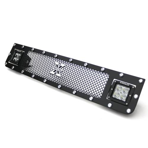 T-REX Grilles - 2007-2014 Toyota FJ Cruiser Torch Grille, Black, 1 Pc, Insert, Chrome Studs with (2) 3" LED Cube Lights - Part # 6319321 - Image 5