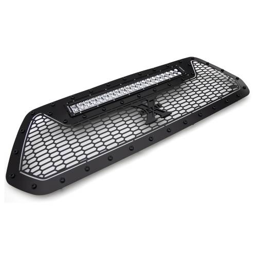 T-REX Grilles - 2016-2017 Tacoma Stealth Laser Torch Grille, Black, 1 Pc, Insert, Black Studs with (1) 20" LED - Part # 7319411-BR - Image 5