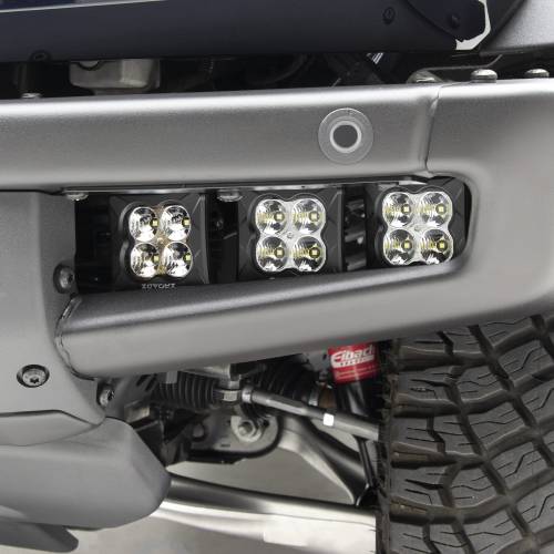 ZROADZ OFF ROAD PRODUCTS - 2021-2022 Ford Bronco Front Bumper Fog LED Bracket ONLY, Used to mount (6) 3 inch ZROADZ LED Light Pods - Part # Z325401 - Image 1