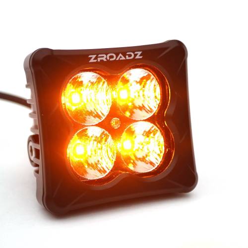 ZROADZ OFF ROAD PRODUCTS - 2021-2022 Ford Bronco Front Bumper Fog LED KIT, Includes (6) 3 inch ZROADZ Amber LED Pod Lights - Part # Z325401-KITA - Image 9