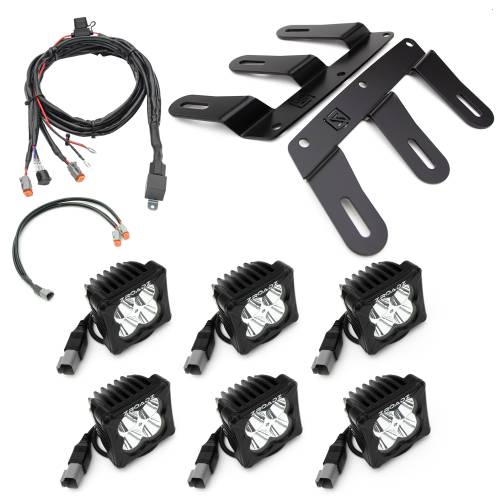 ZROADZ OFF ROAD PRODUCTS - 2021-2022 Ford Bronco Front Bumper Fog LED KIT, Includes (6) 3 inch ZROADZ Amber LED Pod Lights - Part # Z325401-KITA - Image 7