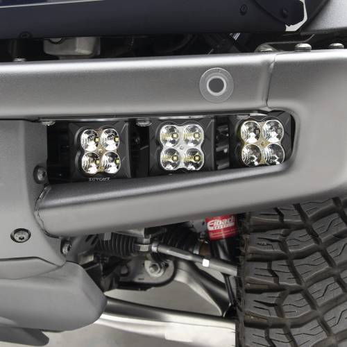 ZROADZ OFF ROAD PRODUCTS - 2021-2024 Ford Bronco Front Bumper OEM Fog Amber LED Kit with (2) 3 Inch Amber LED Pod Lights and (4) 3 Inch White LED Pod Lights- PN #Z325401-KITAW - Image 2
