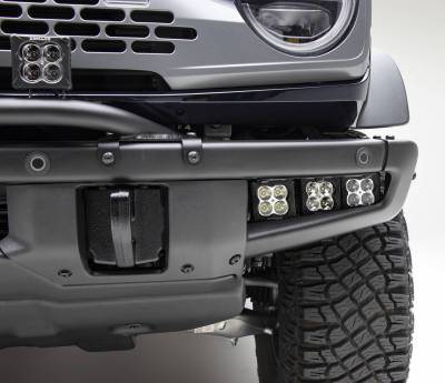 ZROADZ OFF ROAD PRODUCTS - 2021-2024 Ford Bronco Front Bumper OEM Fog Amber LED Kit with (2) 3 Inch Amber LED Pod Lights and (4) 3 Inch White LED Pod Lights- PN #Z325401-KITAW - Image 4