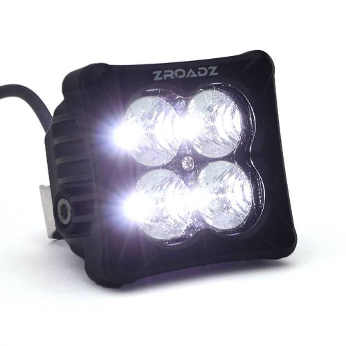 ZROADZ OFF ROAD PRODUCTS - 2021-2022 Ford Bronco Front Bumper Fog LED KIT, Includes (2) 3 inch ZROADZ Amber LED Pod Lights and (4) 3 inch White LED Pod Lights - Part # Z325401-KITAW - Image 9