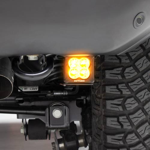 ZROADZ OFF ROAD PRODUCTS - 2021-2024 Ford Bronco Rear Bumper LED Kit with (2) 3 Inch Amber LED Pod Lights - PN #Z385401-KITA - Image 1