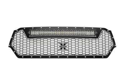 T-REX Grilles - 2019-2021 Ram 1500 Laramie, Lone Star, Big Horn, Tradesman Laser Torch Grille, Black, 1 Pc, Replacement, Chrome Studs, Incl. (1) 30" LED - Part # 7314651 - Image 4