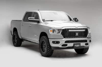 T-REX Grilles - 2019--2021 Ram 1500 Laramie, Lone Star, Big Horn, Tradesman Laser Torch Grille, Black, 1 Pc, Replacement, Chrome Studs, Incl. (1) 30" LED - PN #7314651 - Image 6