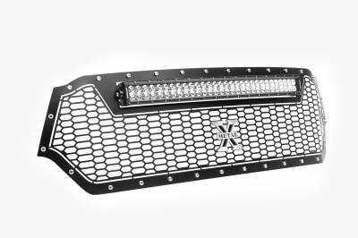T-REX Grilles - 2019-2021 Ram 1500 Laramie, Lone Star, Big Horn, Tradesman Laser Torch Grille, Black, 1 Pc, Replacement, Chrome Studs, Incl. (1) 30" LED - PN #7314651 - Image 3