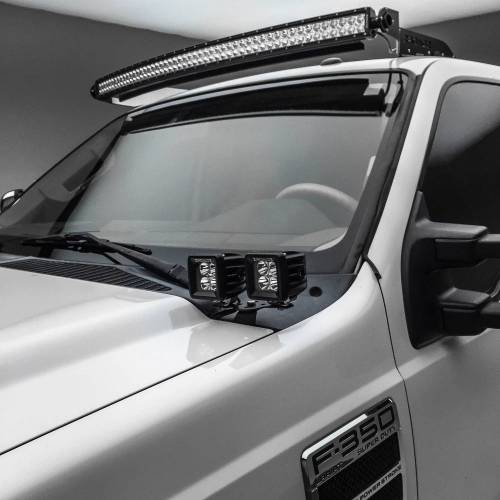 ZROADZ OFF ROAD PRODUCTS - 2008-2010 Ford Super Duty Hood Hinge LED Kit with (4) 3 Inch LED Pod Lights - Part # Z365631-KIT4 - Image 2