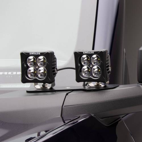 ZROADZ OFF ROAD PRODUCTS - 2021-2023 Ford Bronco Mirror/Ditch Light LED KIT, Includes (4) 3 inch ZROADZ White LED Pod Lights - Part # Z365401-KIT4 - Image 2