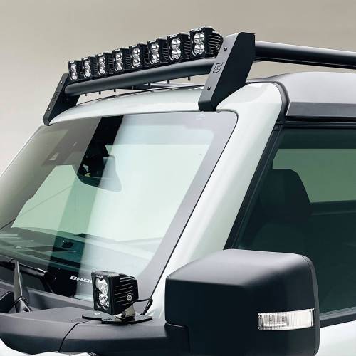 ZROADZ OFF ROAD PRODUCTS - 2021-2024 Ford Bronco 2 Door Roof Rack with (8) 3 Inch LED Pods and (1) 30 Inch Single Row Slim Light Bar - PN #Z845421 - Image 2