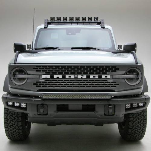 ZROADZ OFF ROAD PRODUCTS - 2021-2024 Ford Bronco 2 Door Roof Rack with (8) 3 Inch LED Pods and (1) 30 Inch Single Row Slim Light Bar - PN #Z845421 - Image 3