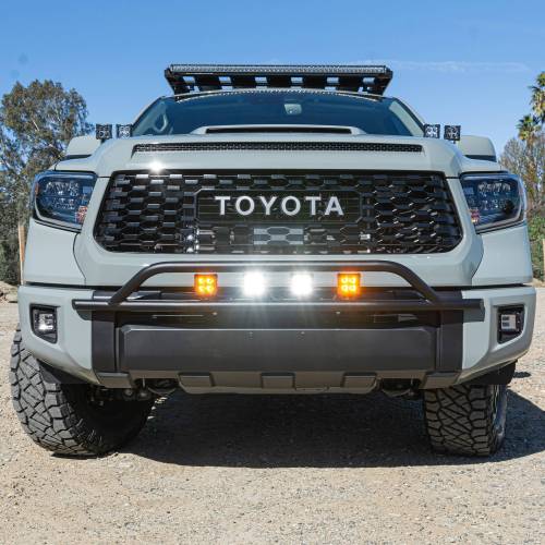 ZROADZ OFF ROAD PRODUCTS - 2014-2021 Toyota Tundra Front Bumper LED Kit with (2) 3 Inch Amber and (2) White ZROADZ LED Pod Lights - Part # Z329661-KITAW - Image 17