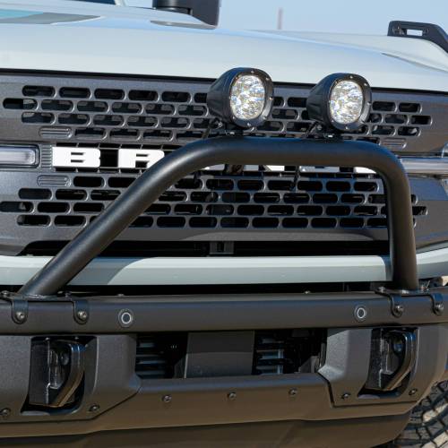 ZROADZ OFF ROAD PRODUCTS - 2021-2022 Ford Bronco Prerunner Baja Bar (Standard Hoop) LED Kit Includes (2) 4 inch Round White ZROADZ LED Pod Lights - Part # Z325441-KIT - Image 1