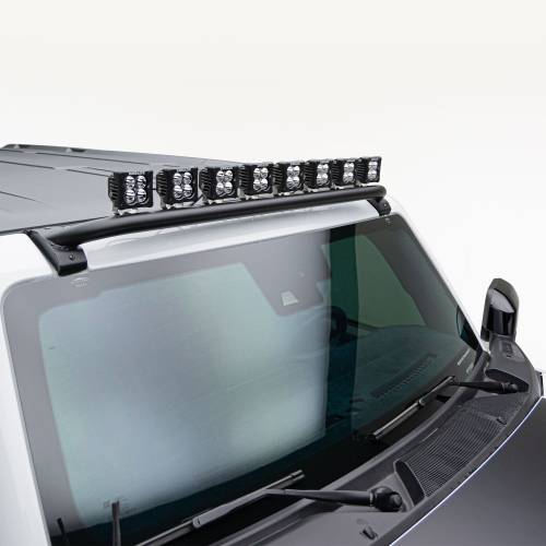 2021-2024 Ford Bronco Front Roof Multiple LED Pods KIT, Tubular Mounting Bar with White and Amber Pods and Wiring Harness - Part # Z935401-KITAW - Image 3