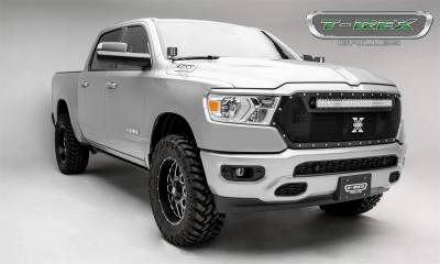 T-REX Grilles - 2019--2021 Ram 1500 Laramie, Lone Star, Big Horn, Tradesman Torch Grille, Black, 1 Pc, Replacement, Chrome Studs, Incl. (1) 30" LED - PN #6314651 - Image 4