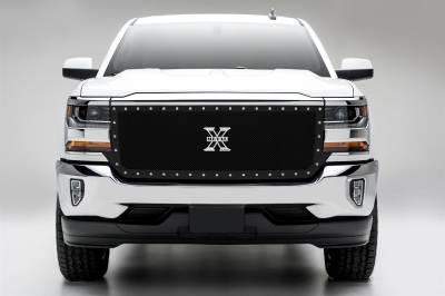 T-REX Grilles - 2016-2018 Silverado 1500 X-Metal Grille, Black, 1 Pc, Replacement, Chrome Studs, Full Opening - PN #6711271 - Image 1
