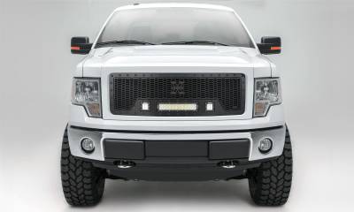2009-2012 F-150 Stealth Laser Torch Grille, Black, 1 Pc, Insert, Black Studs, Incl. (2) 3 LED Cubes and (1) 12 LEDs - PN #7315681-BR