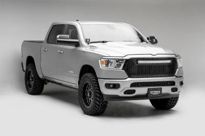 T-REX Grilles - 2019--2021 Ram 1500 Laramie, Lone Star, Big Horn, Tradesman Stealth Laser Torch Grille, Black, 1 Pc, Replacement, Black Studs, Incl. (1) 30" LED - PN #7314651-BR - Image 3