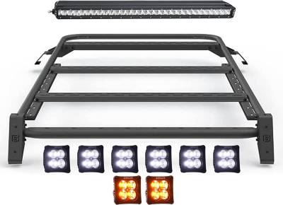 ZROADZ OFF ROAD PRODUCTS - 2021-2024 Ford Bronco 2 Door Roof Rack with (8) 3 Inch LED Pods and (1) 30 Inch Single Row Slim Light Bar - PN #Z845421 - Image 7