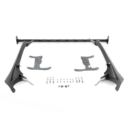 ZROADZ OFF ROAD PRODUCTS - 2018-2024 Jeep JL/2019-2024 Gladiator, Multi-LED Roof Cross Bar and 4-Pod A-Pillar Brackets ONLY, Holds (14) 3-Inch ZROADZ Light Pods, (Not Included) - Part # Z934931-BK4 - Image 2
