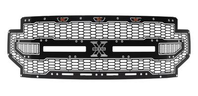 T-REX Grilles - 2020-2022 Super Duty Laser X Grille, With Front View Camera,  Black, 1 Pc, Replacement, Chrome Studs - Part # 7715671 - Image 3