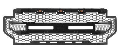 T-REX Grilles - 2020-2022 Super Duty Stealth Laser X Grille, With Front View Camera, Black, 1 Pc, Replacement, Black Studs - Part # 7715671-BR - Image 3