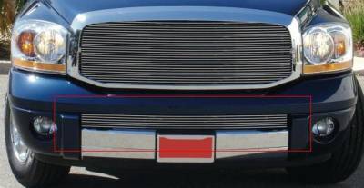 2006-2010 Dodge Billet Bumper Grille, Polished, 1 Pc - Part # 25467 - Blow Out - On Sale