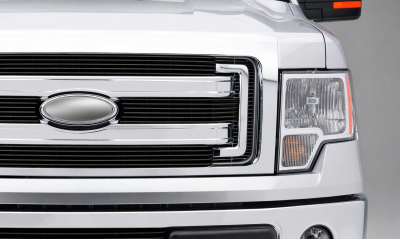T-REX Grilles - 2013-2017 Ford F150 XLT, Billet Grille,Black, 4 Pc, Overlay - Part # 21573B - Image 4